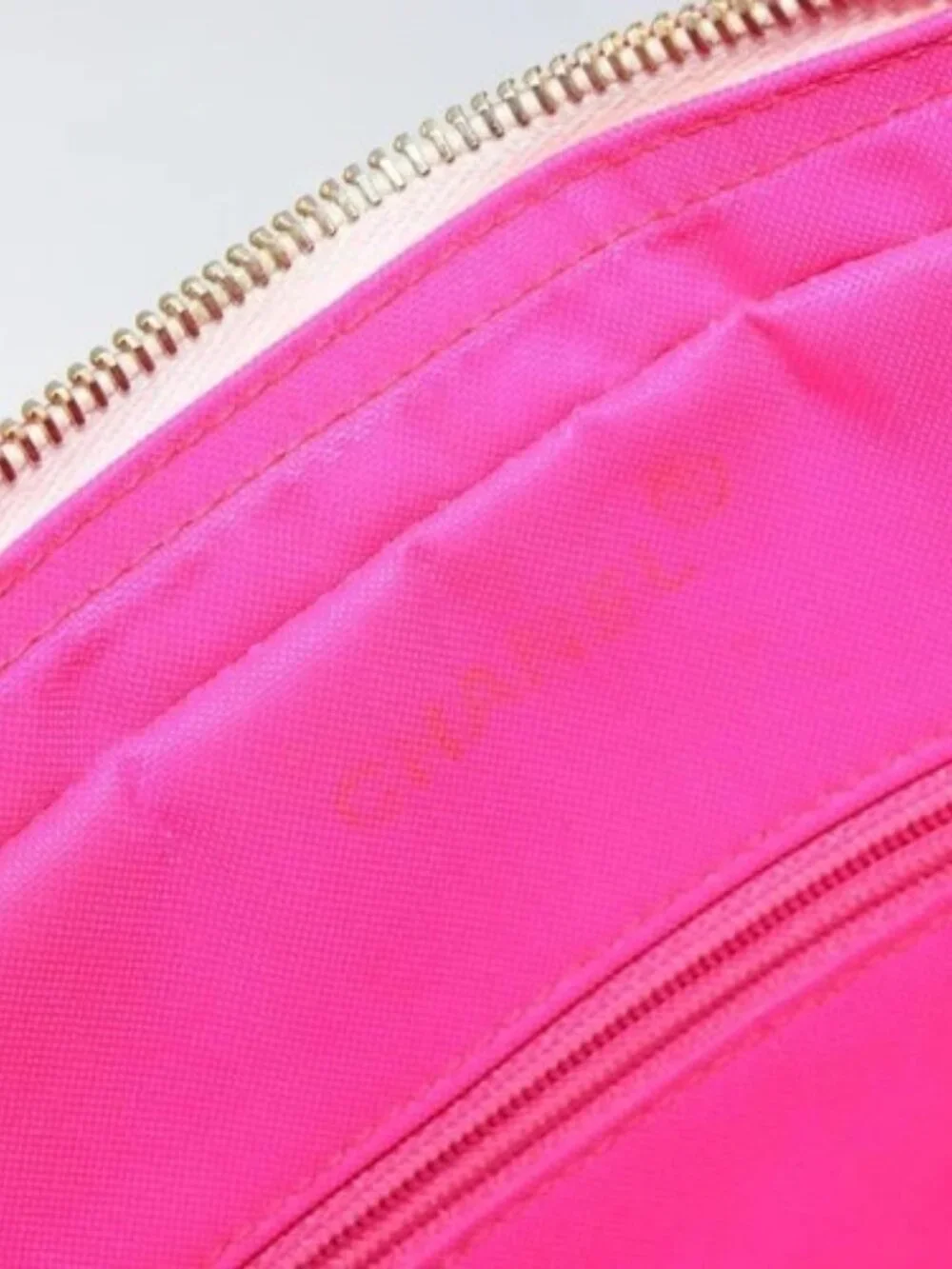 CHANEL Matelasse Chain Shoulder Bag Nylon Pink Gold CC Auth 149222